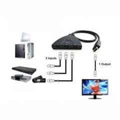 3 Port HDMI Splitter Cable 1080P Switch Switcher HUB Adapter for HDTV PS4 Xbox