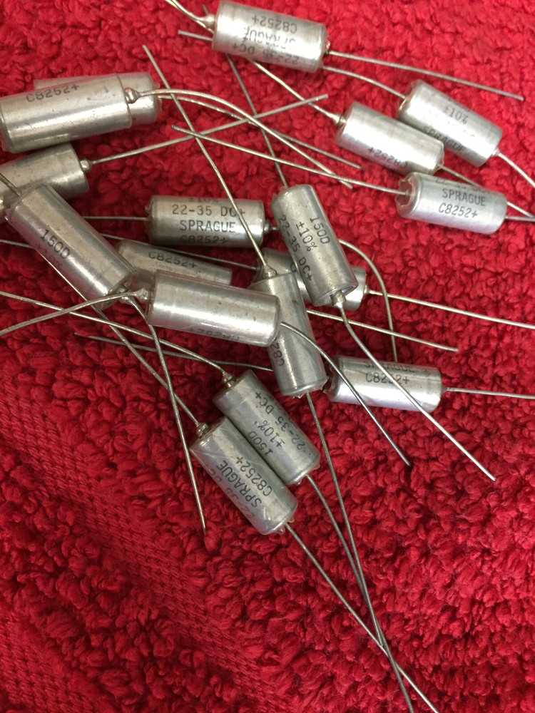 SPRAGUE 150D 22MFD 35V TANTALUM CAPACITORS 10 PCS