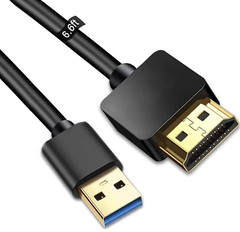 USB to HDMI Cable, Ankky USB 2.0 Male to HDMI Male Charger Cable Splitter Adapte