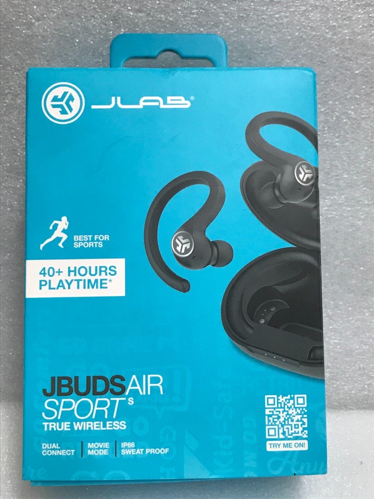 JLab Audio JBuds Air Sport Wireless Earbuds – Black 40+ Hours
