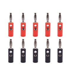 US Stock Male+Female 4mm Banana Plug + Socket Screw Connector J072 Audio Adapter