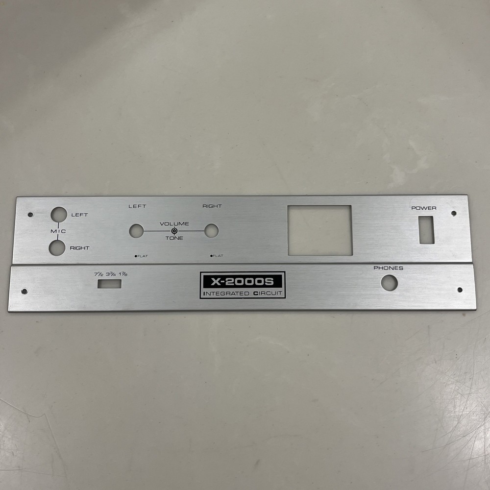 Akai X-2000S Lower Front Faceplate Replacement Silver