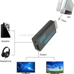 NEW Wii2HDMI Portable For Wii To HDMI Full HD Converter Audio Output Adapter TV