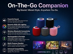 Wireless Bluetooth Portable RGB Speaker for Phones, Tablets and Gaming Devices