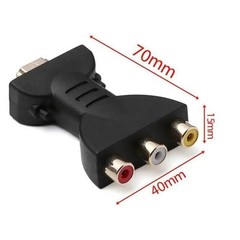 HDMI to 3 RCA AV Cable Adapter Audio Video Composite Converter HDTV DVD TV