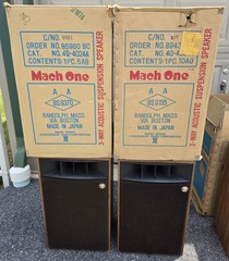 (2) Vintage Radio Shack Realistic 3-way 160w Mach One 40-2024A Speaker w/ Box #1