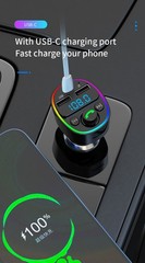 Car phone charger BT FM Transmitter Player handsfree support U disk TF card