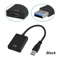 HD 1080P USB 3.0 to HDMI Video Cable Adapter For PC Laptop HDTV LCD Black Silver