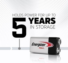 Energizer 9V Batteries, Max 9 Volt Battery Premium Alkaline, 8 Count