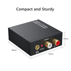 192KHz DAC Digital to Analog Audio Converter Optical to RCA 3.5mm Jack Adapter