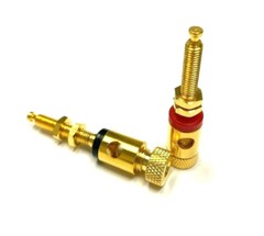 4X Gold threaded Speaker Wire Connector Banana Plug Jack Open End Pro Audio Home