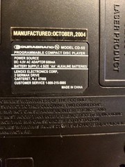 Durabrand CD-50 Portable CD Player Red Tested Works Discman Style 1-Bit DAC Y2K