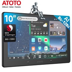 ATOTO X10 Android 13 10.1″ Double Din Car Stereo GenAI Head Unit GPS 4G LTE 128G