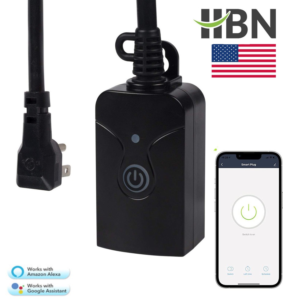 HBN Heavy Duty Outdoor Smart WiFi Plug Timer works with Alexa & Google Assistant