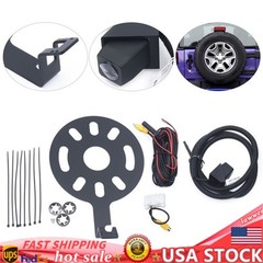For Jeep Wrangler JK 2007-2018 Rear View Backup Camera Kit w/ Spare Tire Bracket