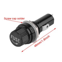 5/10/20Pcs Panel Mount Screw Cap Fuse Holder Case For Glass Tube Fuses 6x30mm