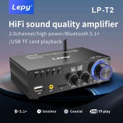 Lepy LP-T2 300W Mini HiFi BASS 2.0 Car Home LED Audio Amplifier Mobile PC Player