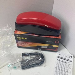 Vintage 1998 AT&T Trimline 210 Red & Black Corded Telephone Illuminated Buttons