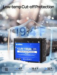 DC HOUSE 12V 100AH Lithium LiFePO4 Battery + BlueTooth + Low Temp Protection