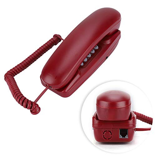 Corded Home Phone, Wall Mount Telephone, Extension Phone with Last Red