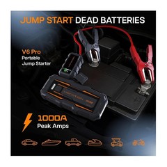 Veratek V6 Pro Jump Starter and Air Compressor Portable Car Battery Booster