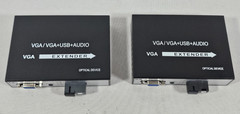 1080p VGA Fiber Extender SC Stereo 3.5mm Jack Up to 20km Single-Mode 500m Multi