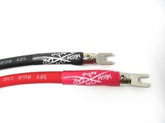 Pair of Sky High Car Audio 8ga Spade Amp Inputs w/ Heat shrink