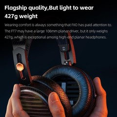 FiiO FT7 Open-Back 106mm Planar Magnetic Earphone Gold Diaphragm (Black)