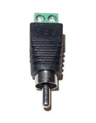 10Pcs Phono Speaker Wire cable to Audio male RCA Connector Adapter Jack Plug LED