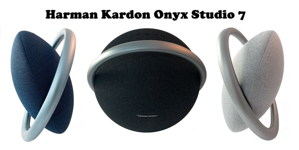Harman Kardon Onyx Studio 7 Portable Bluetooth Speakers – Black Gray Blue