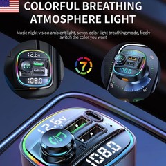 Bluetooth FM Transmitter Car Adapter Hands Free Radio USB Charger AUX Audio