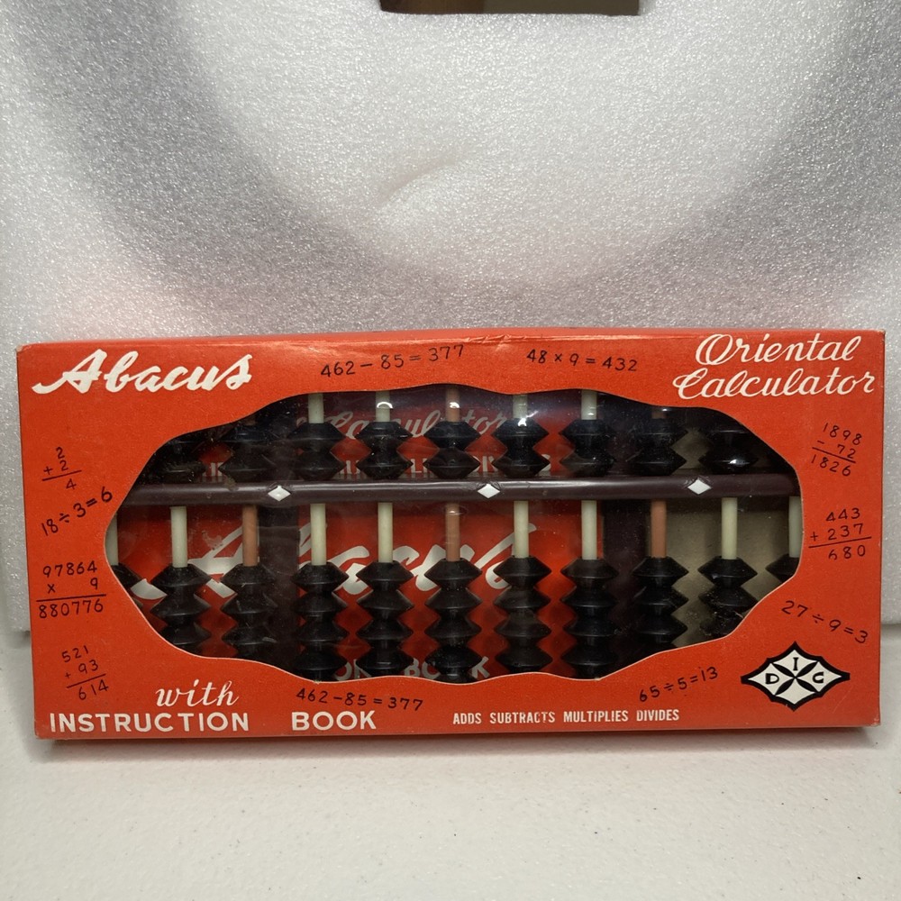 1960s Abacus Oriental Calculator DIC Made in Hong Kong