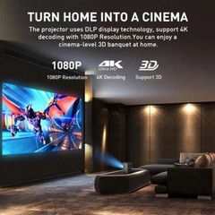 Mini Projector Support 1080P 4K 3D Movies Android 9.0 Wifi Theater Projector