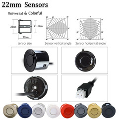 4-Sensor 22mm Car Parking Sensor Kit with Buzzer and Sound Alert System 12V