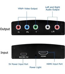 HDMI to Component Converter, HDMI to YPbPr Adapter Support 1080P/720p , VCD, …