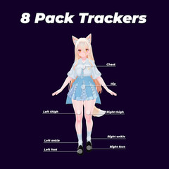 SlimeVR Compatible Full Body Tracking FBT VRCHAT VR 8 Trackers ICM45686 Vive