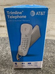 Used AT&T TR1909 Trimline Corded Phone with Caller ID, White