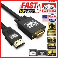 HDMI to VGA Cable Converter Adapter For HDTV PC Desktop Monitor Video 1080P 6FT