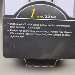 SIIG Toslink Digital Optical Audio Cable 1M 3.3ft SPDIF Male To Male New Sealed