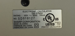 Sharp Compet QS-2760H Printer Calculator Desktop Machine