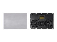 Monoprice Amber 3-Way Carbon Fiber In-Wall Speaker Center Channel – Dual 5.25in