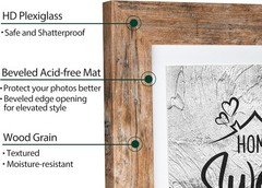 Califortree 5×7 Picture Frame – Can Display Photo 4×6 with 5×7, Rustic Brown