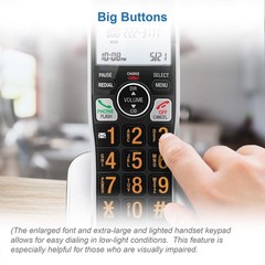 AT&T Cordless Phone BL102-3 3 Handset Silver/Black Call Blocker, Answering