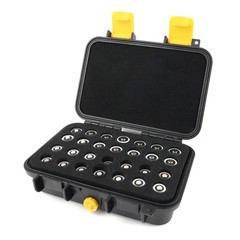 CR2 CR123A Lithium Battery Organizer Case, 28 Slots, Waterproof Hard Case for…