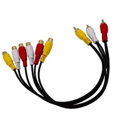 30cm 3 RCA Male Jack to 6 RCA Female Plug Splitter Audio Video Av Adapter Cable