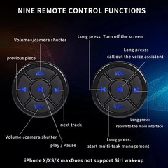 Wireless Bluetooth Media Button Remote Car Bike Music Control iOS Android