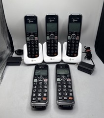 AT&T BL102-5 DECT 6.0 5-Handset Cordless Phones ~ Working