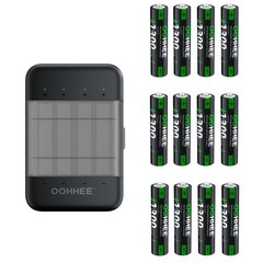 4/8/12/16x 1.5V 1300mWh AAA Rechargeable Lithium Battery + Charging Storage Box