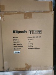 Klipsch Cinema 600 Wireless Subwoofer (Subwoofer Only) NEW FREE SHIPPING