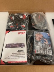 Pyle Hybrid Amplifier Receiver, 3000W / AUX,USB,RCA Inputs – Black P3301BAT